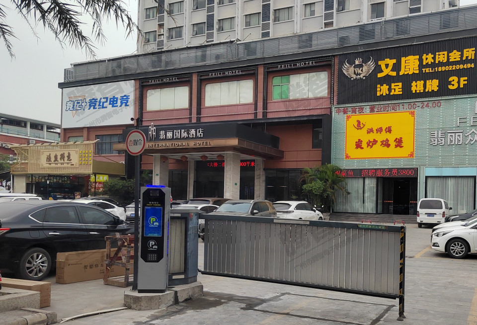 广州白云翡丽国际酒店一进一出智能停车识别系统